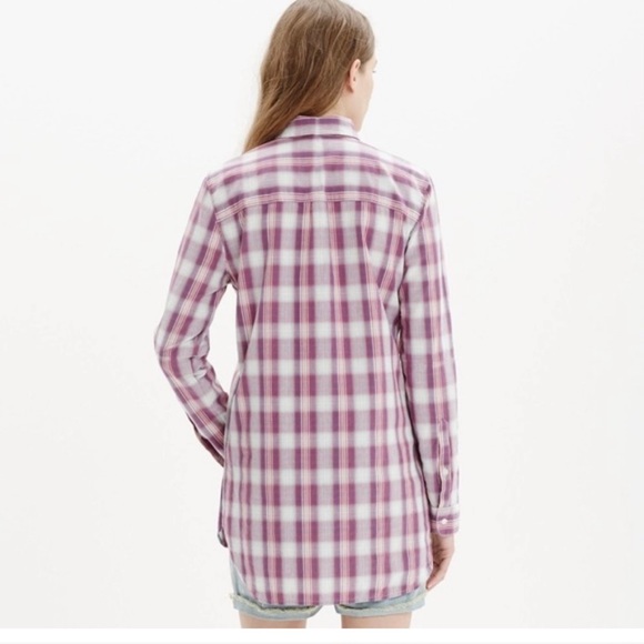EUC Madewell Manhasset Plaid Ex-boyfriend Shirt - Picture 5 of 7